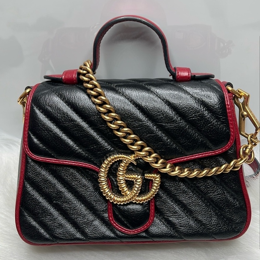 GUCCI Marmont Top Handle Mini Bag